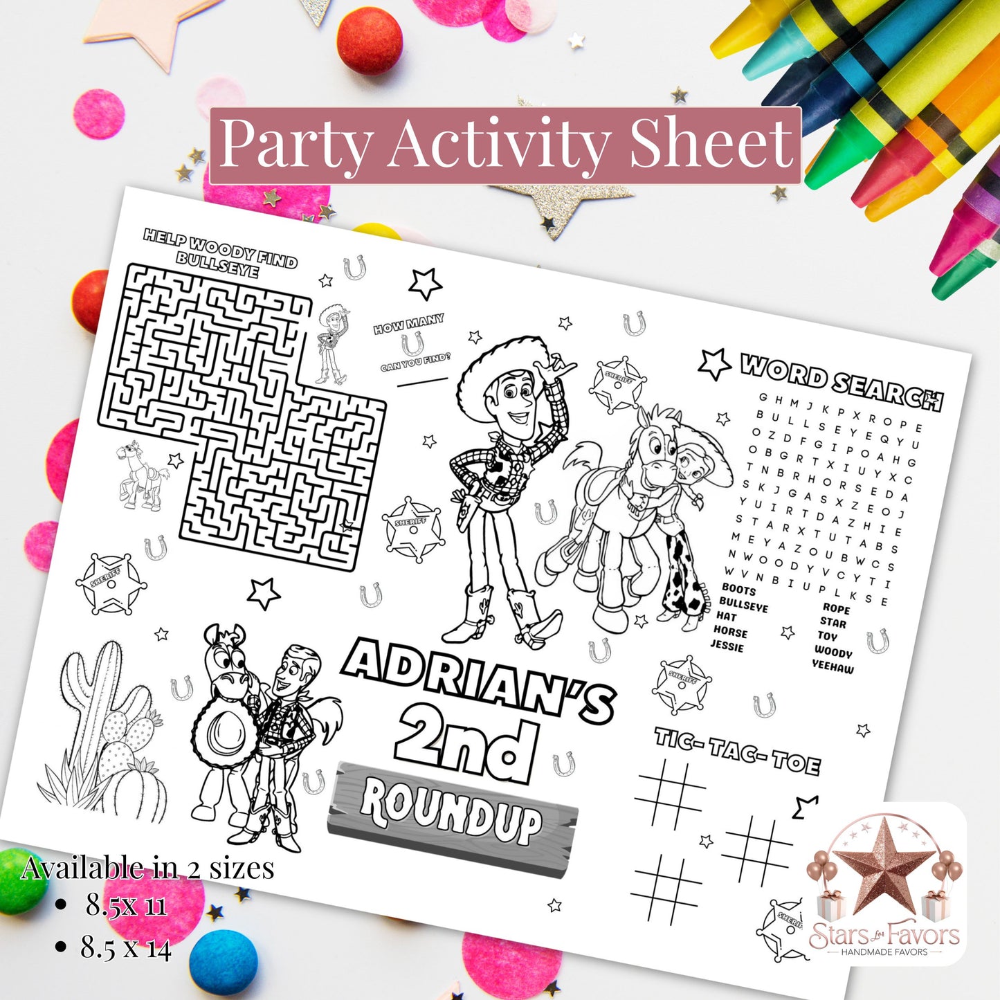 Toy Cowboy Roundup Activity Sheet