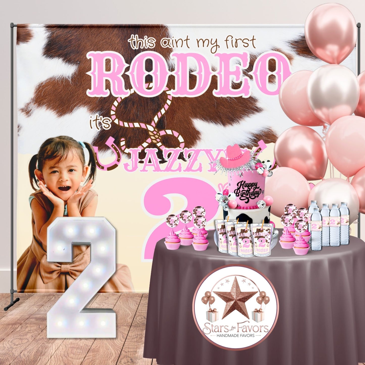 This Ain’t My First Rodeo – Custom Cowgirl Birthday Backdrop Banner