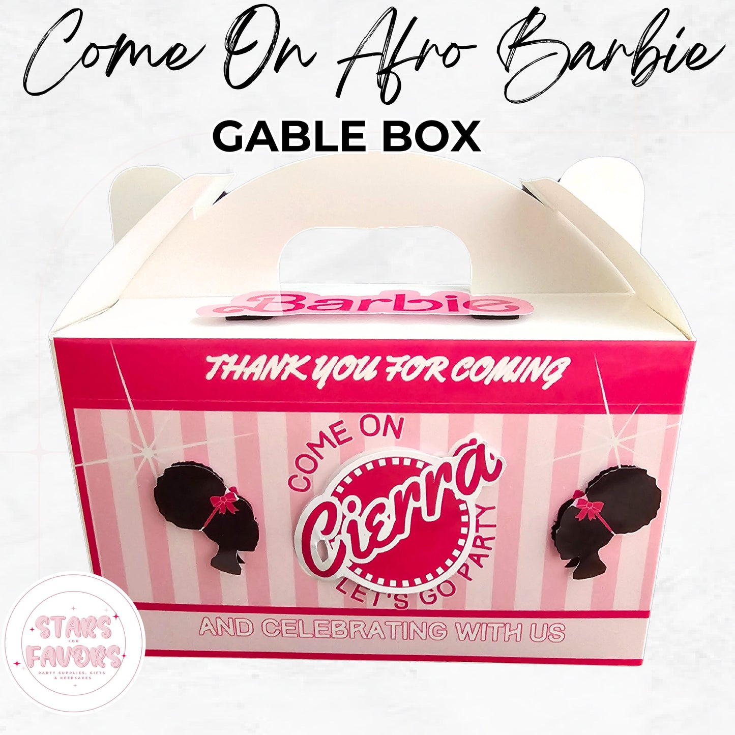Come On Afro Barbie Gable Boxes