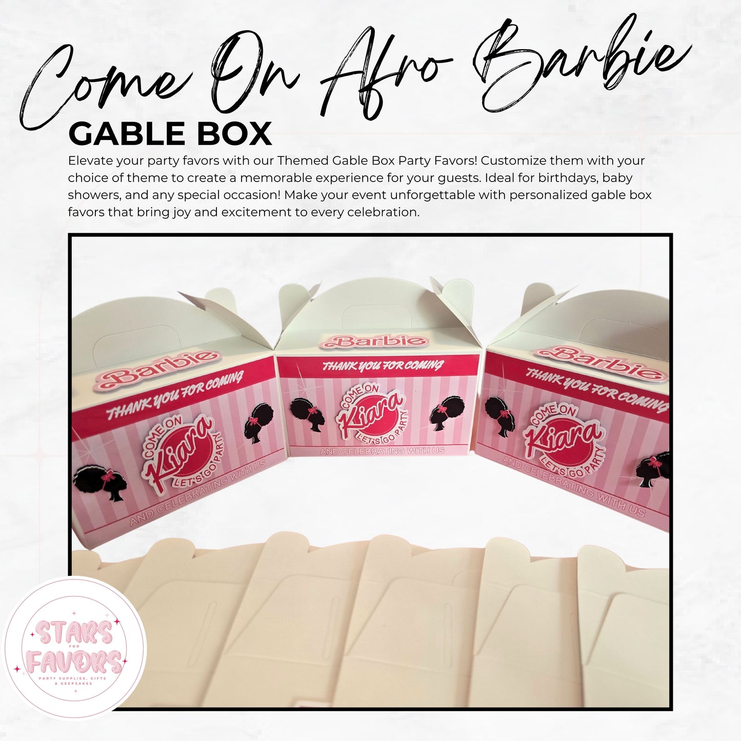 Come On Afro Barbie Gable Boxes