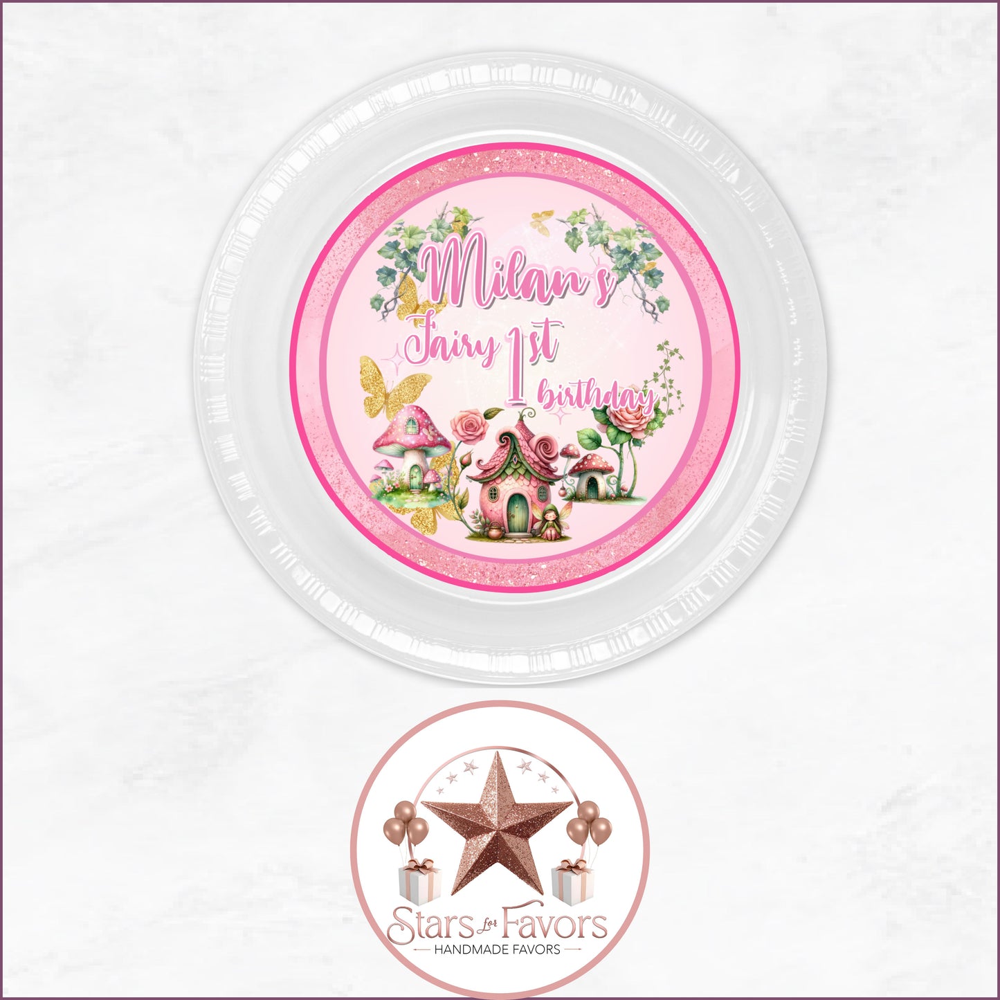 Pink Fairy Garden Party Favor Collection