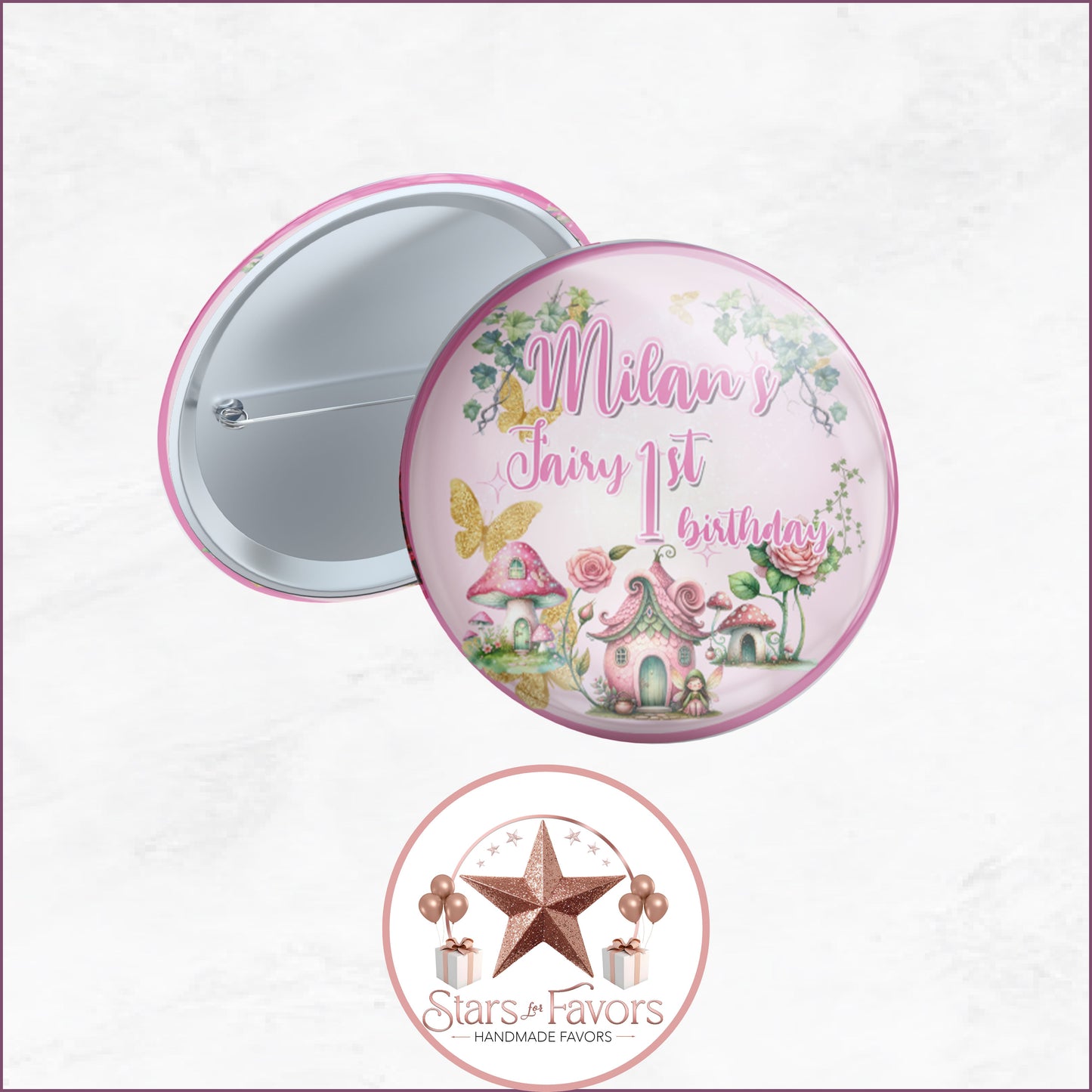 Pink Fairy Garden Party Favor Collection