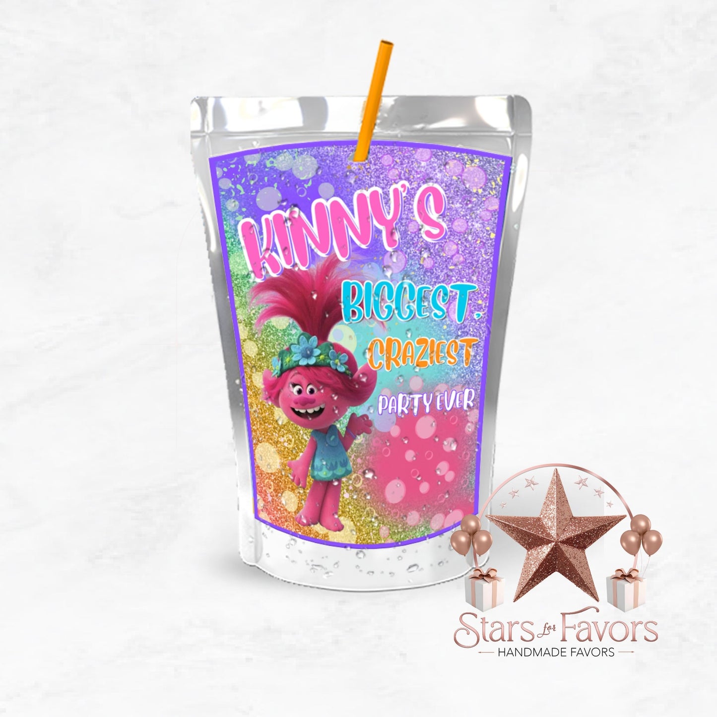Trolls Craziest Party Custom Juice Pouch