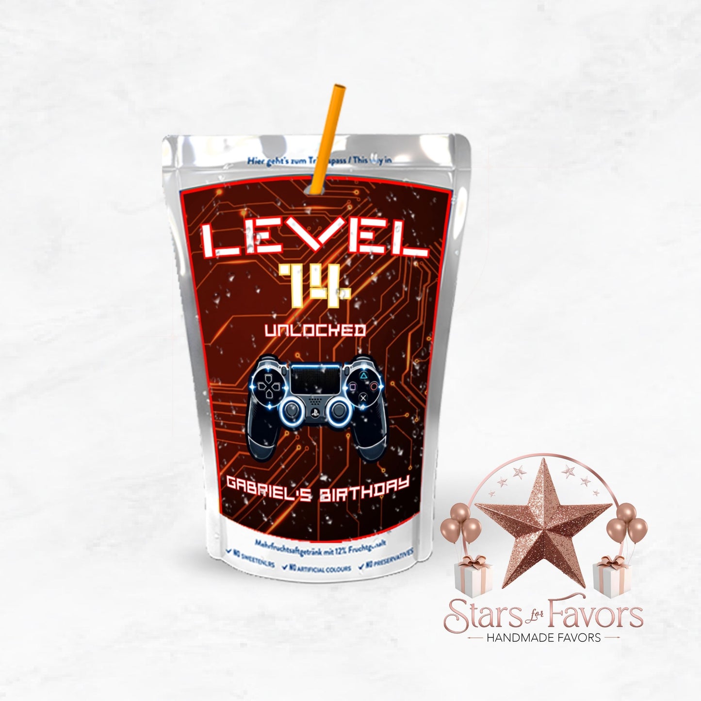 Level Unlocked Gamer Red Juice Pouch