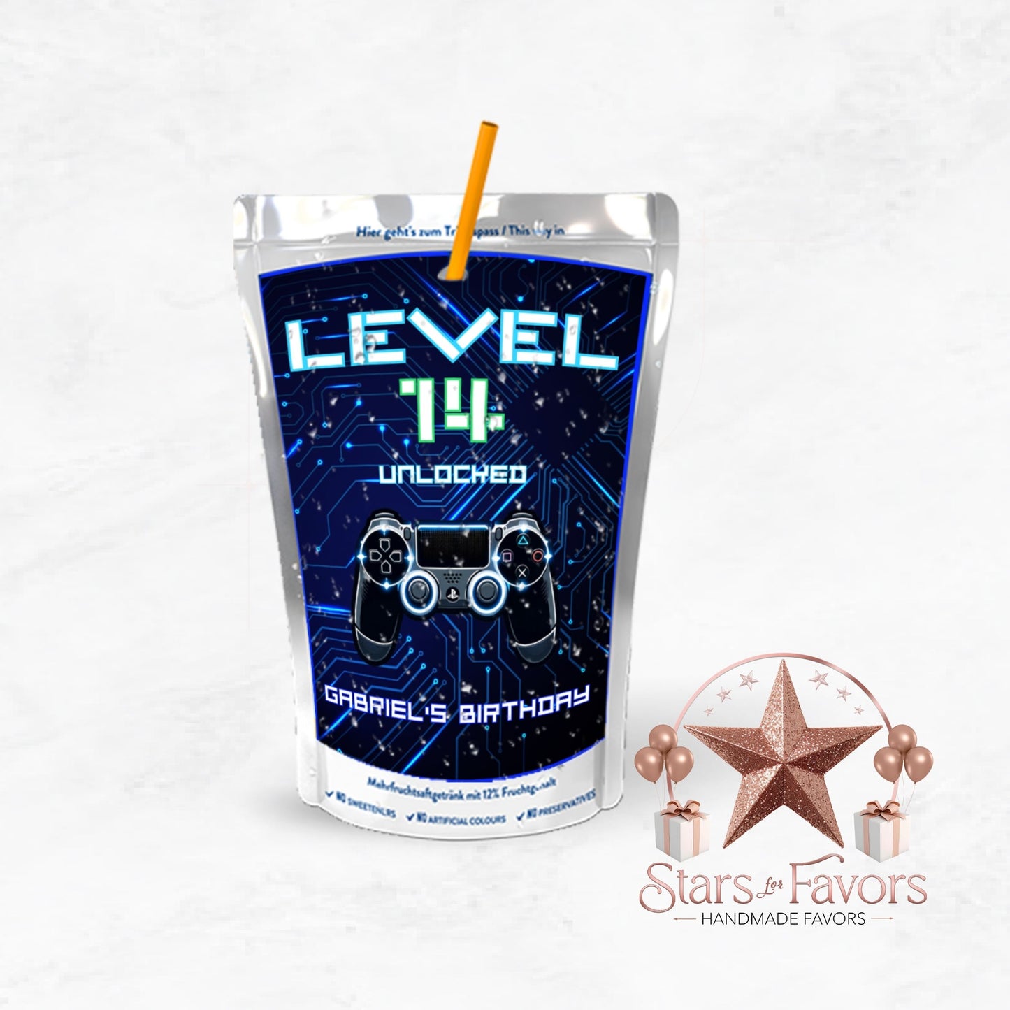 Level Unlocked Gamer Blue Juice Pouch