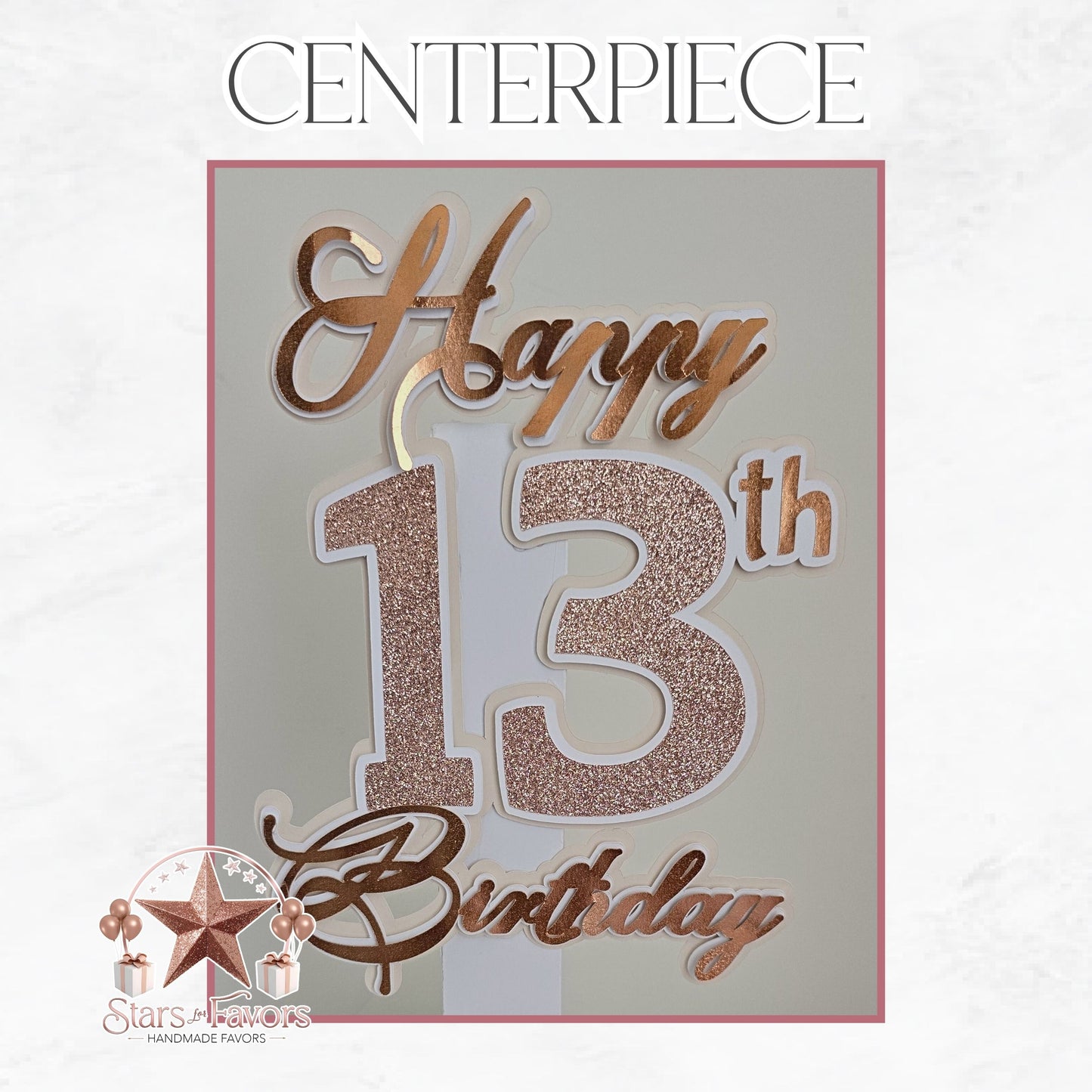 Rose Gold Age Centerpiece