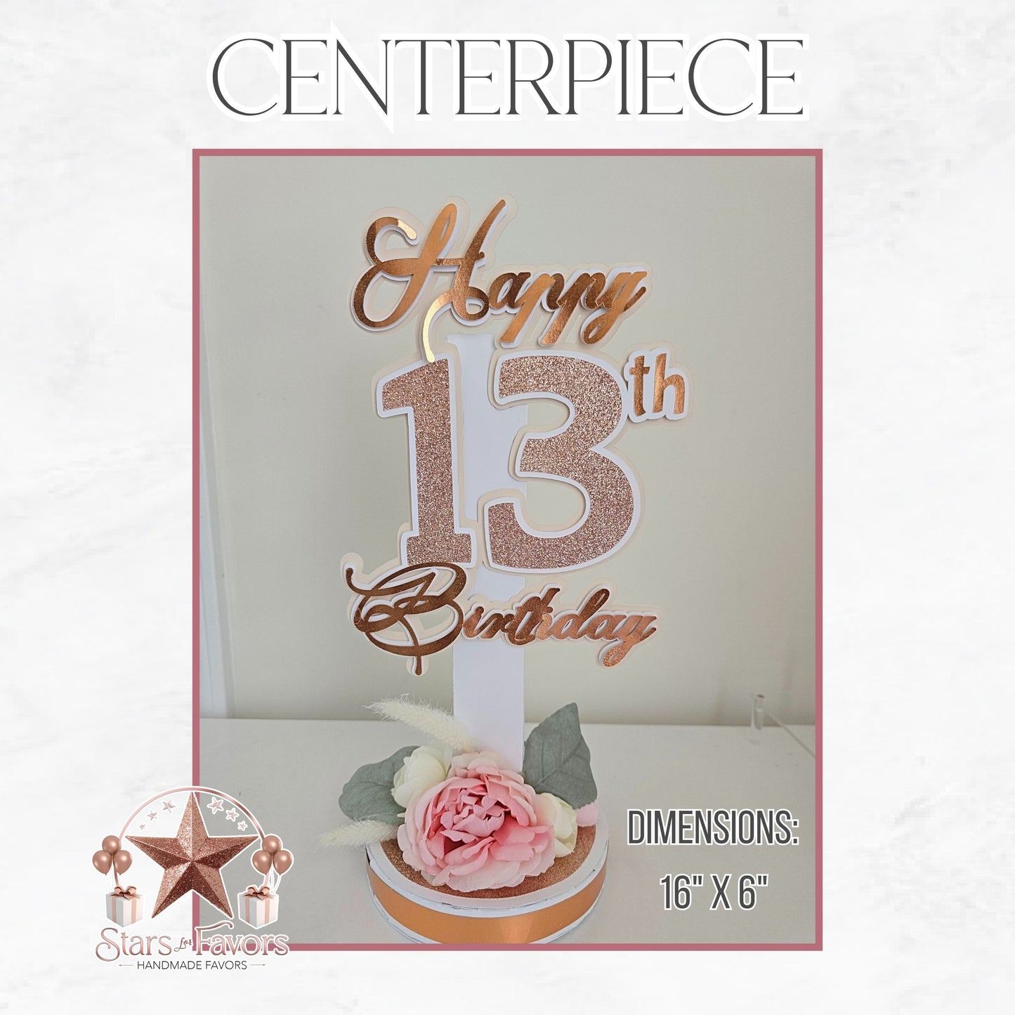 Rose Gold Age Centerpiece