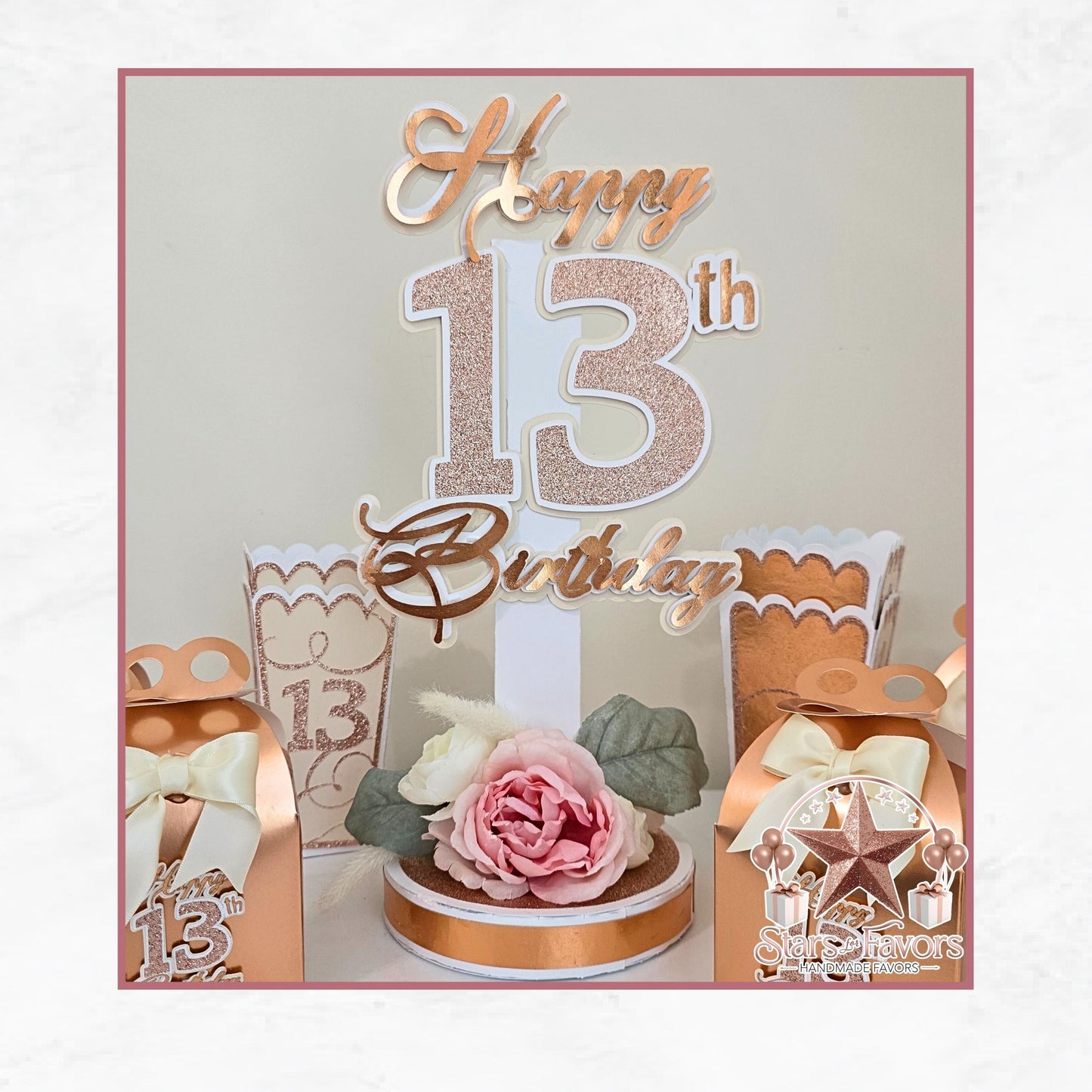 Rose Gold Age Centerpiece