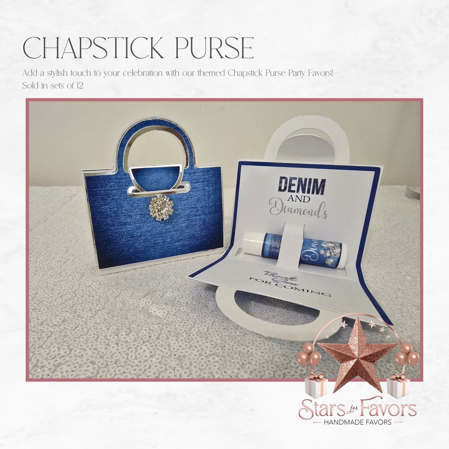 Denim & Diamonds Chapstick Purse