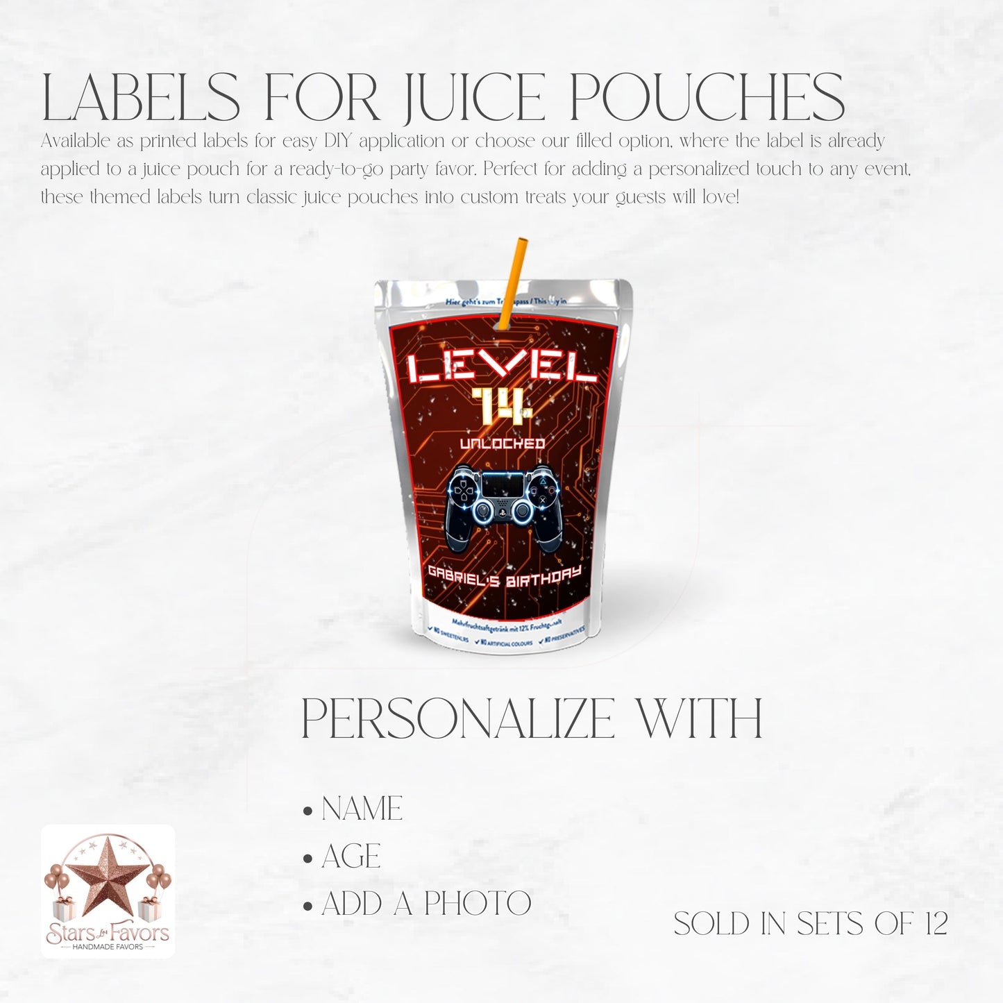 Level Unlocked Gamer Red Juice Pouch