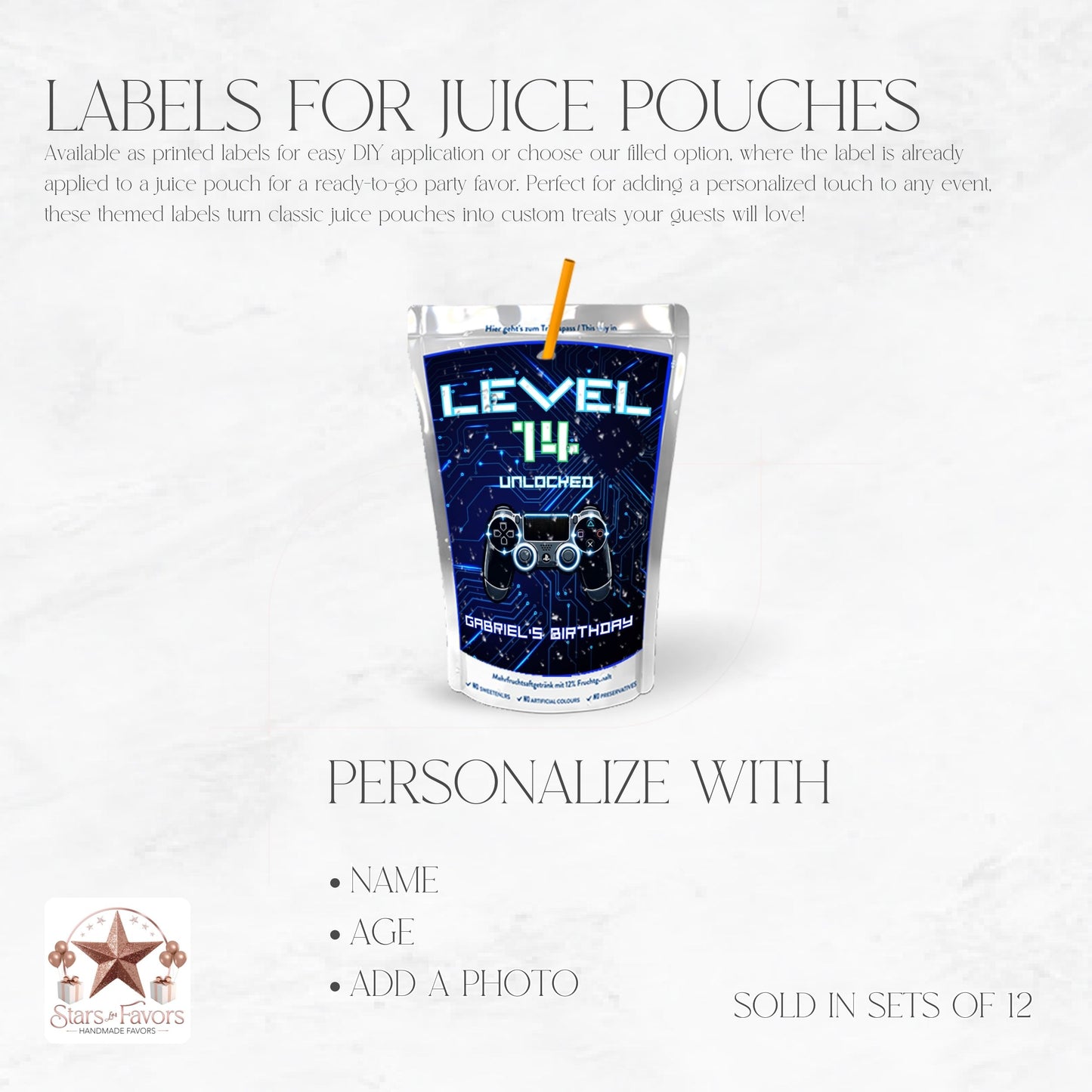 Level Unlocked Gamer Blue Juice Pouch