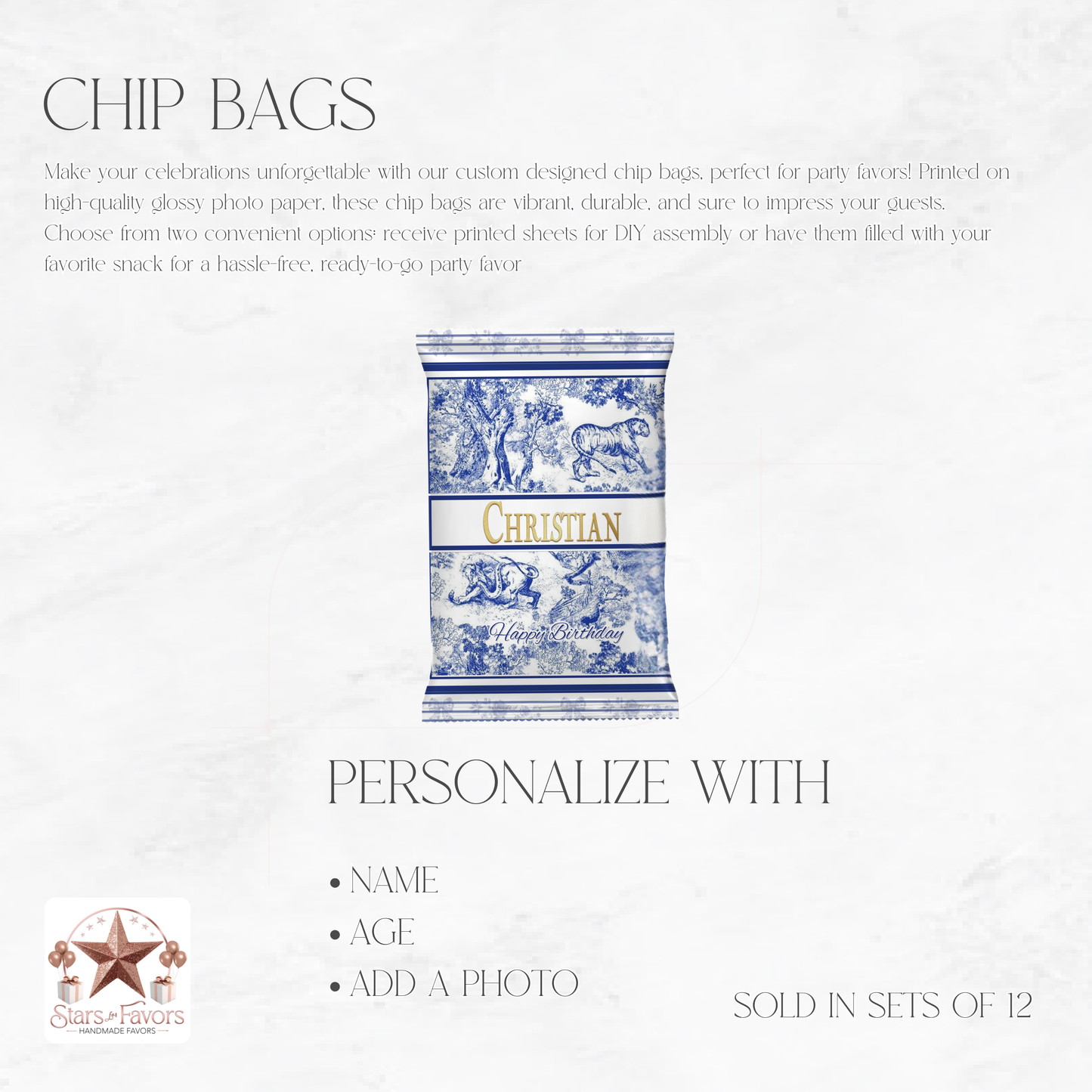 Toile Du Juoy Classic Blue Chip Bags