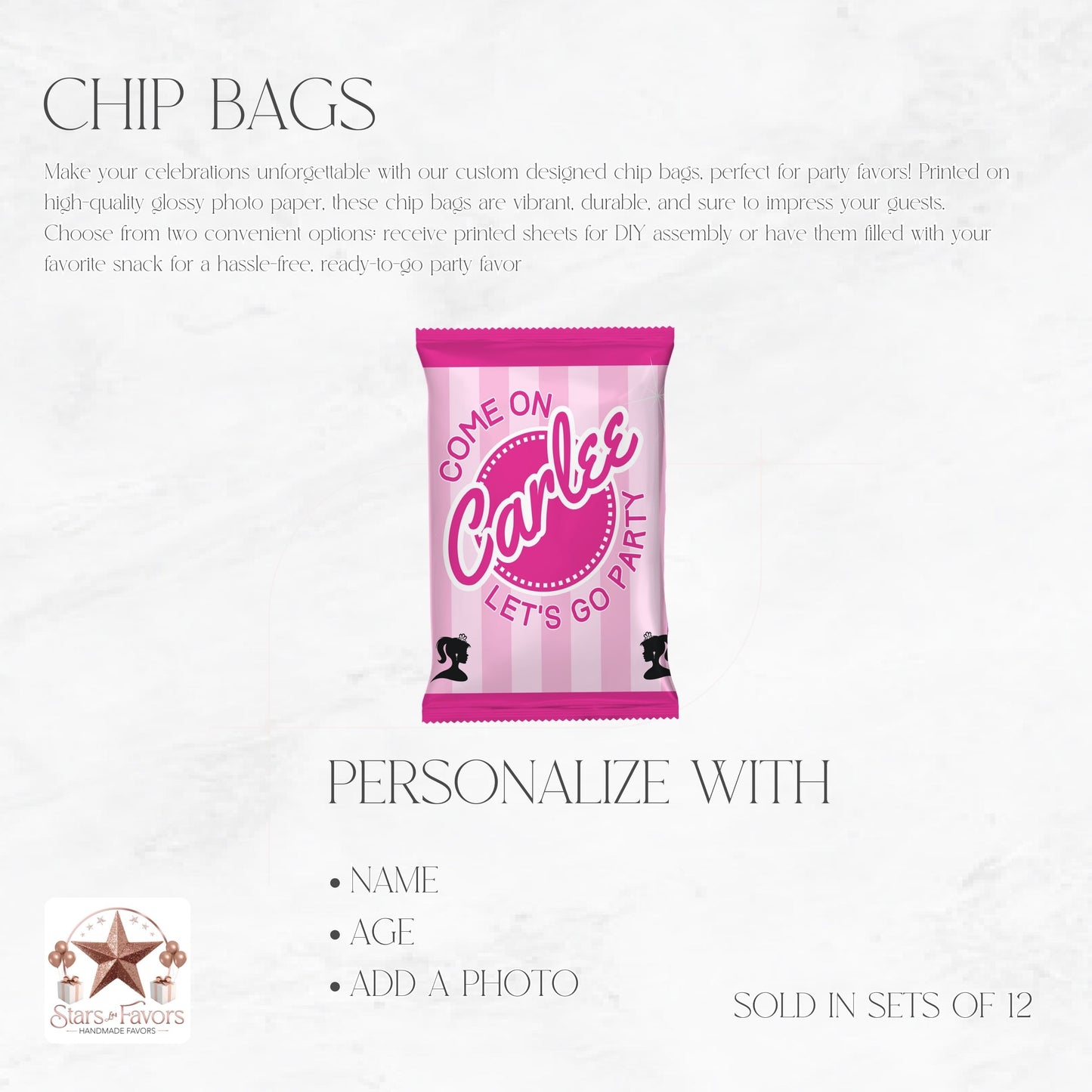 Come On Let's Go Party Doll Chip Bag