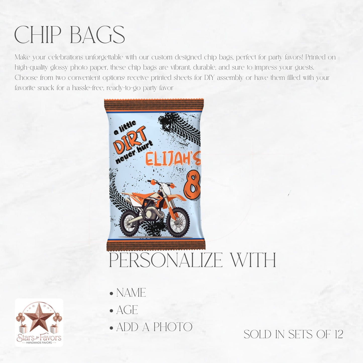 A Little Dirt Never Hurt Custom Chip Bags