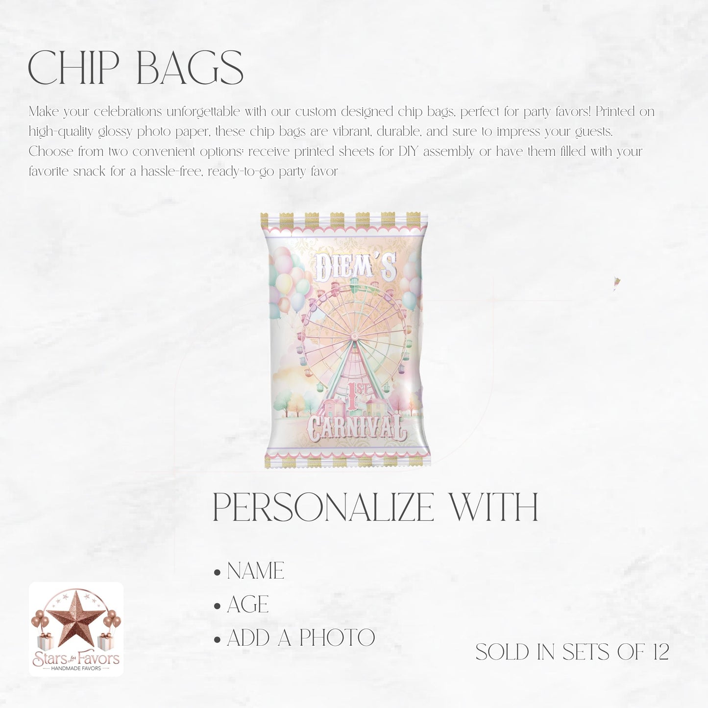 Pastel Carnival Chip Bag