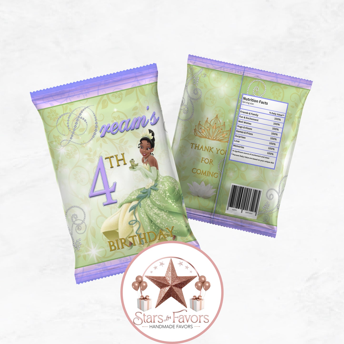 Princess Tiana Birthday Party Favor Collection
