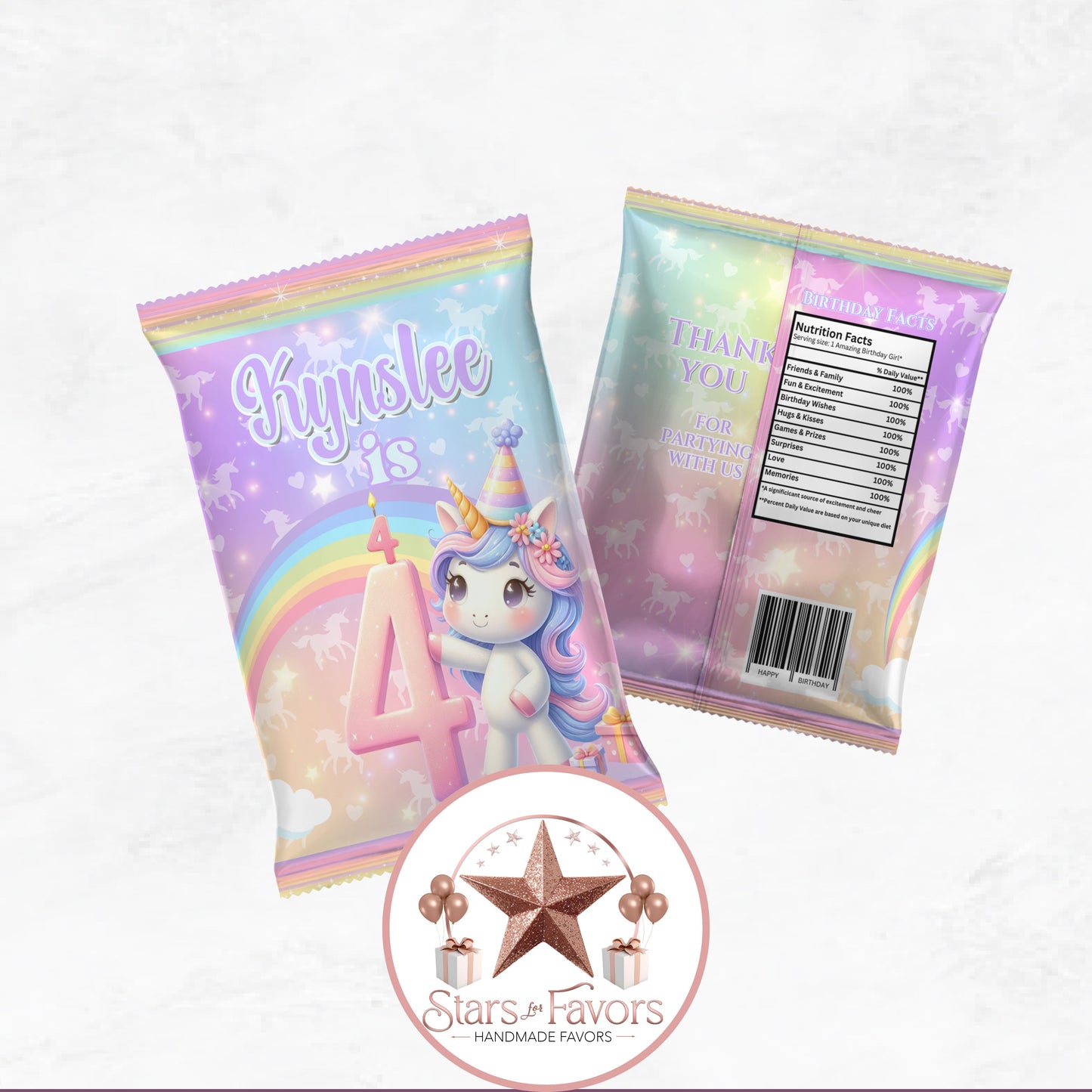 Rainbow Sparkle Unicorn Party Favor Collection