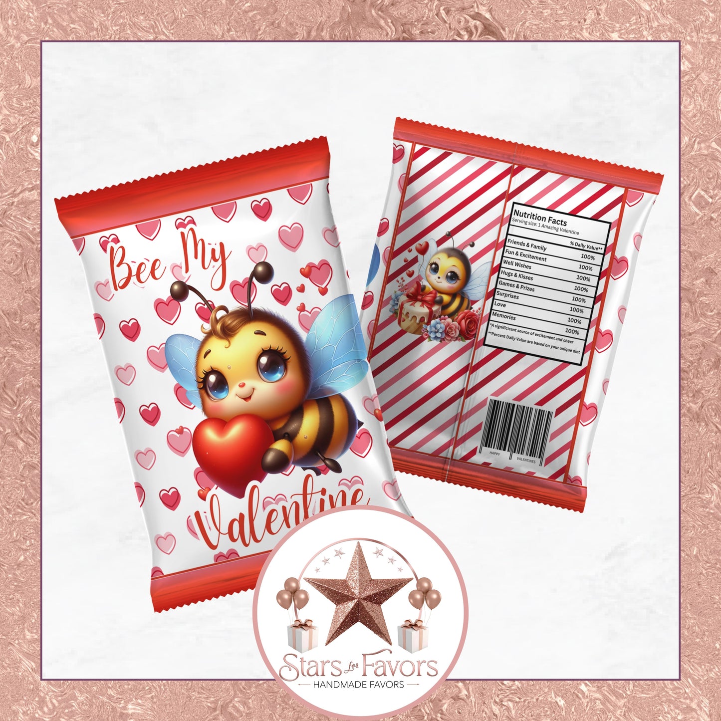 Bee My Valentine Party Favors