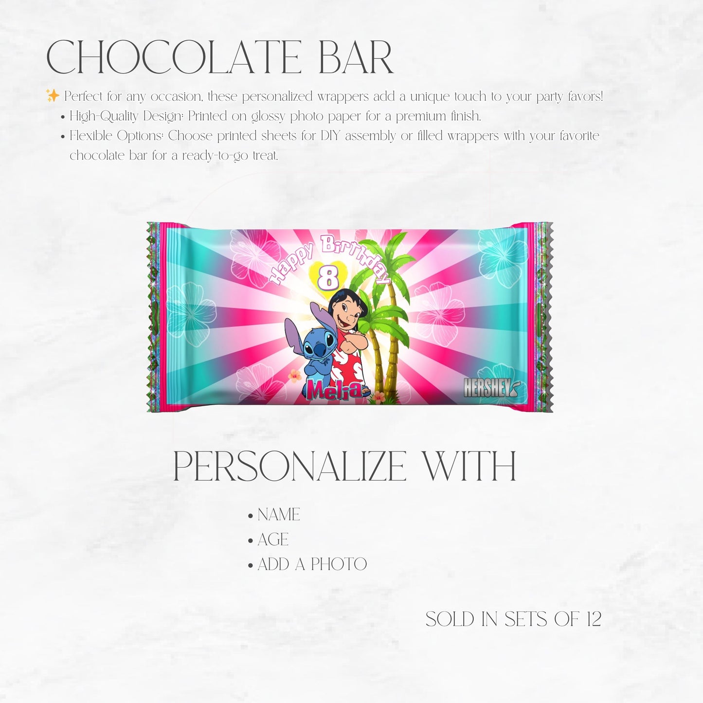 Lilo & Stitch Hershey Chocolate Bar Wrapper