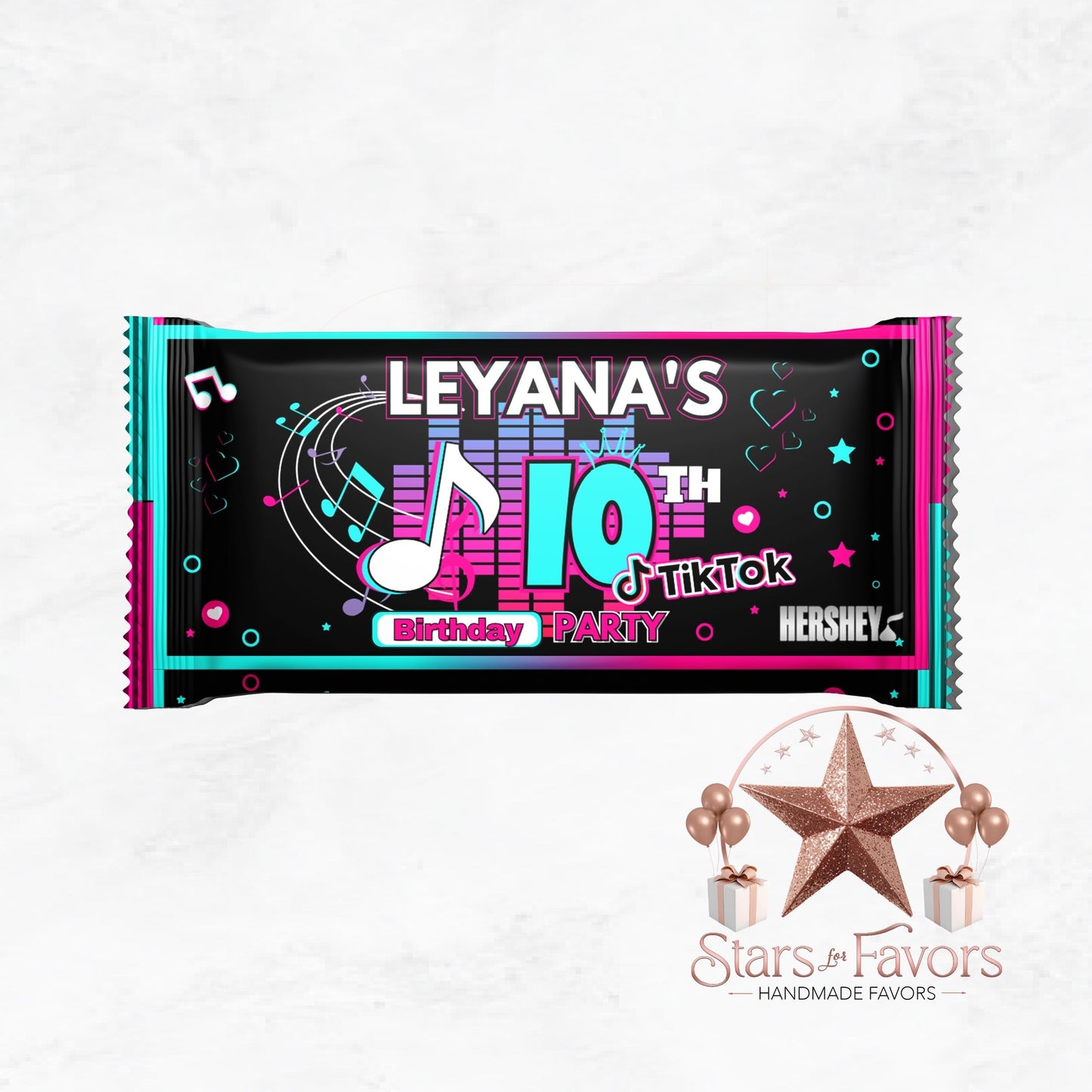 TikTok Party Hershey Chocolate Bar Favors