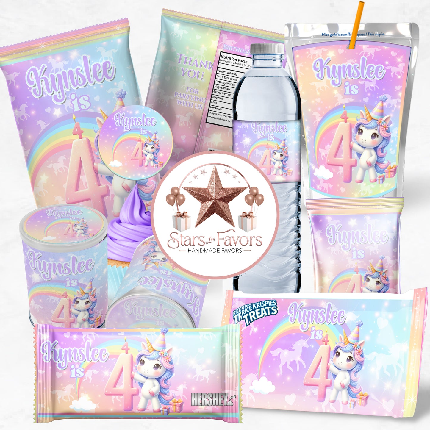 Rainbow Sparkle Unicorn Party Favor Collection