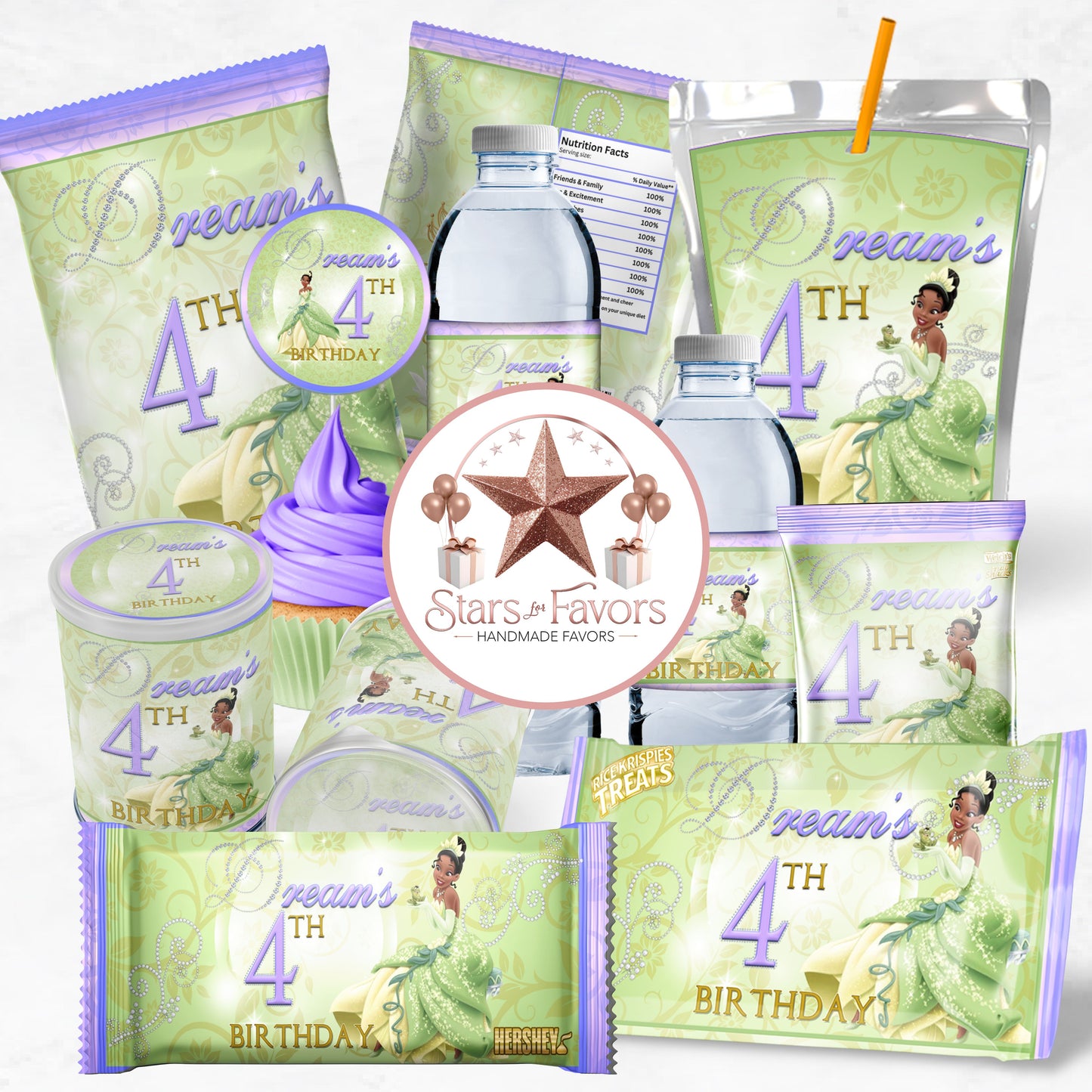 Princess Tiana Birthday Party Favor Collection