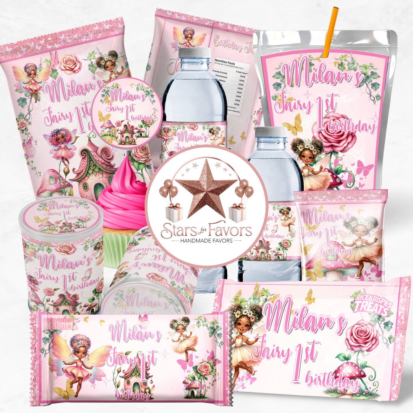 Pink Fairy Garden Party Favor Collection