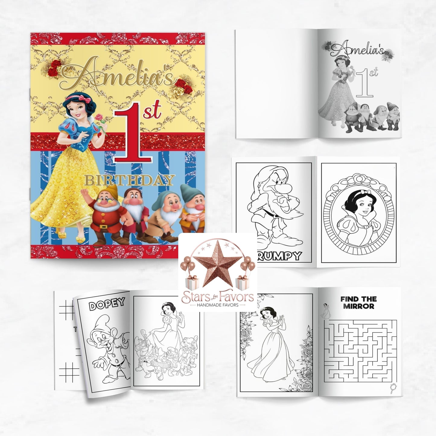 Snow White Custom Coloring Book