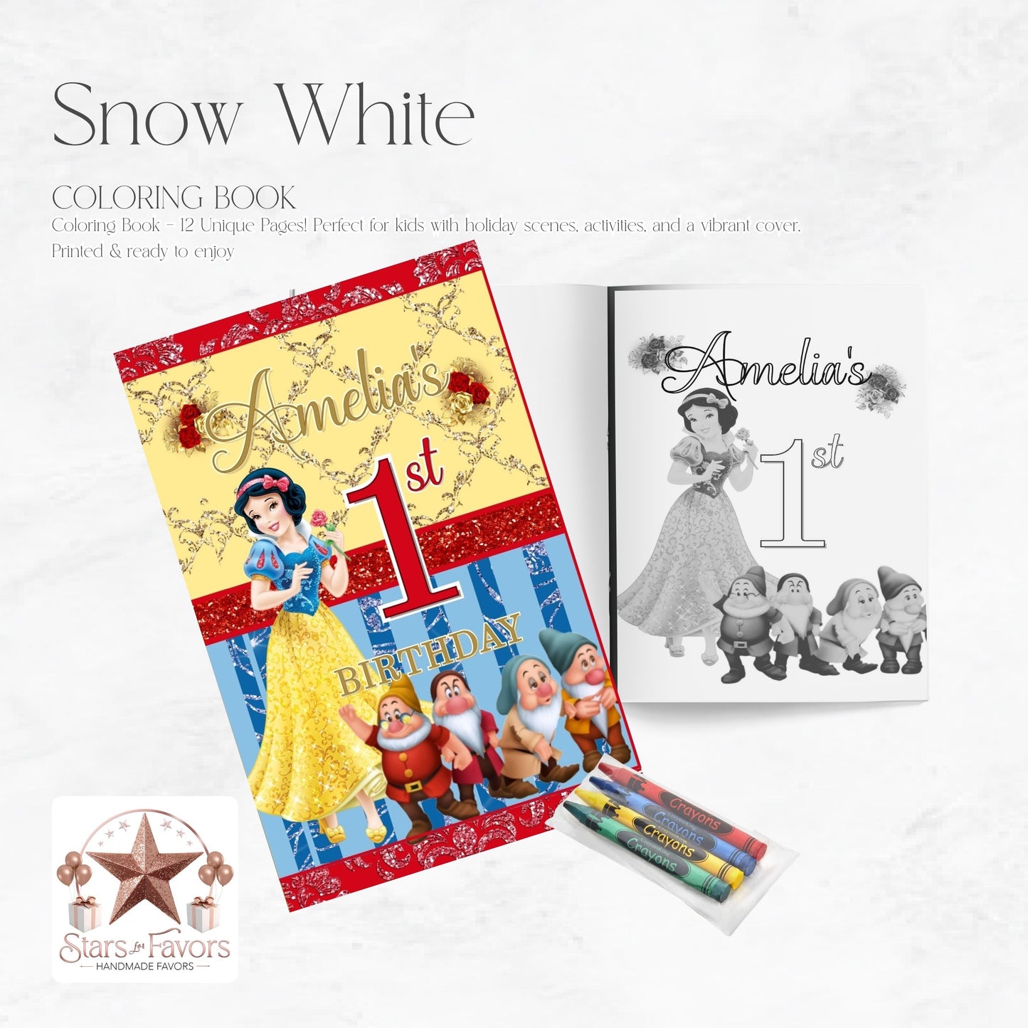Snow White Custom Coloring Book