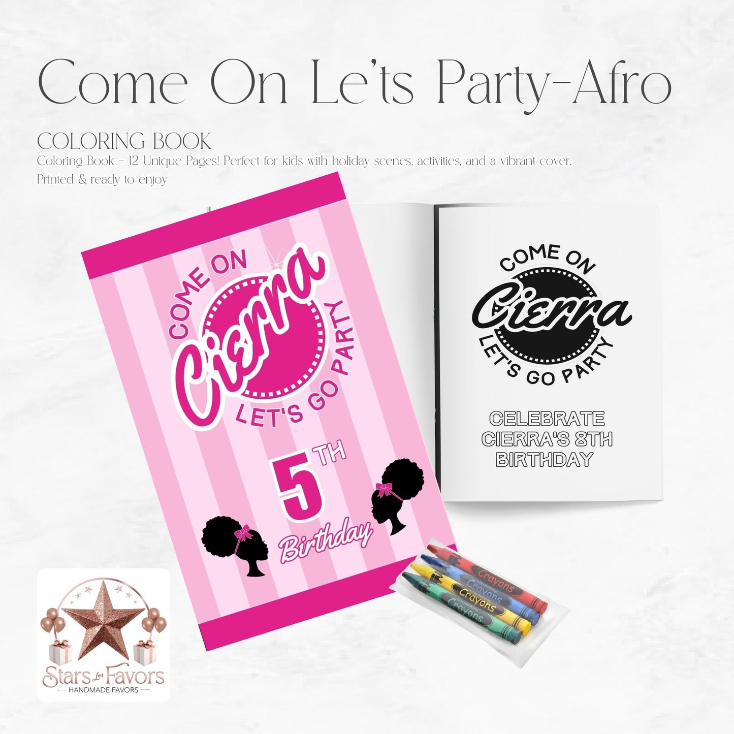 Come On Afro Barbie Custom Coloring Book