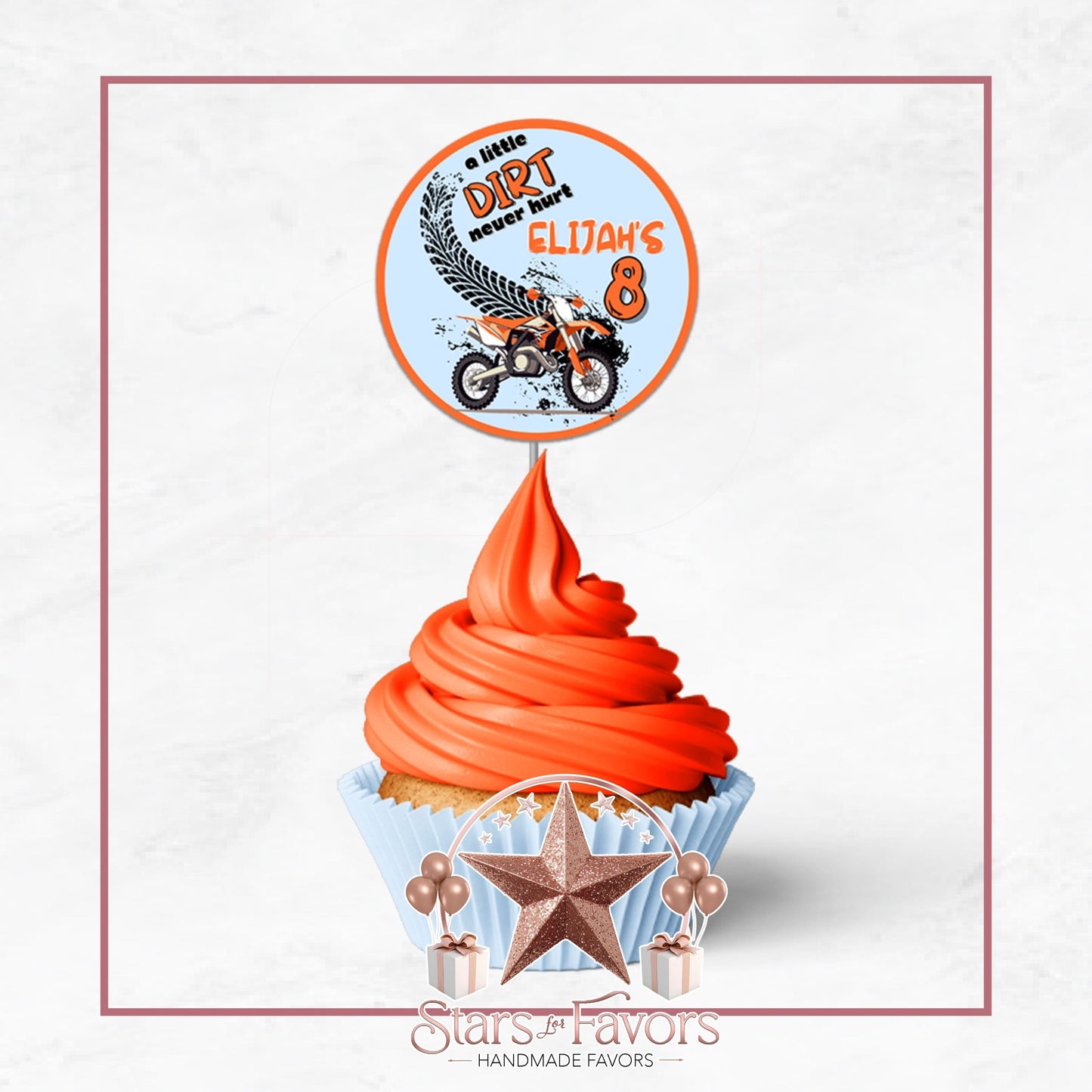 A Little Dirt Never Hurt Cupcake Toppers