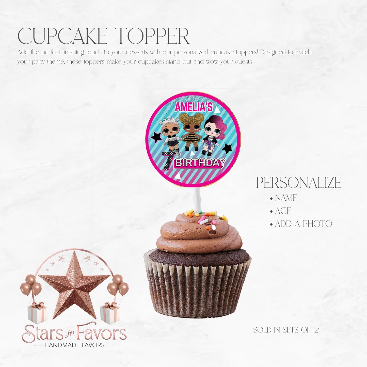 LOL Dolls Cupcake Toppers
