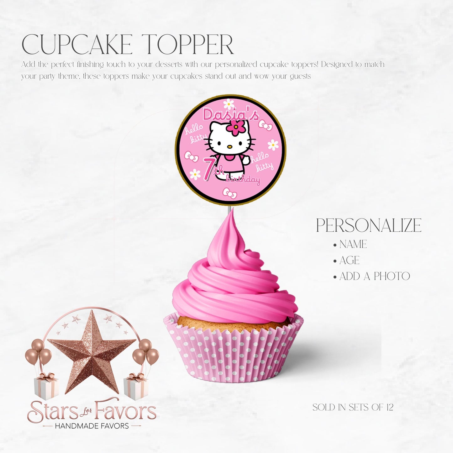 Kitty Cupcake Toppers