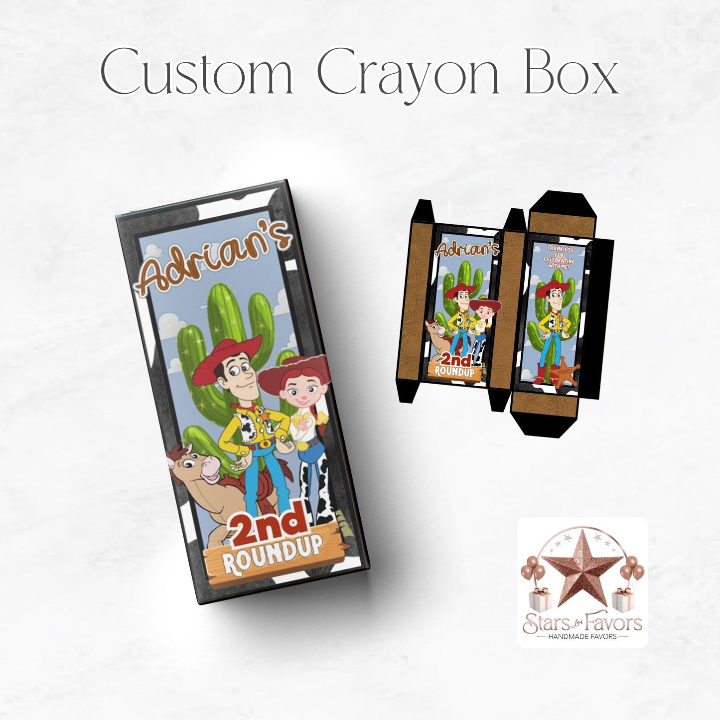 Toy Cowboy Roundup Custom Coloring Book