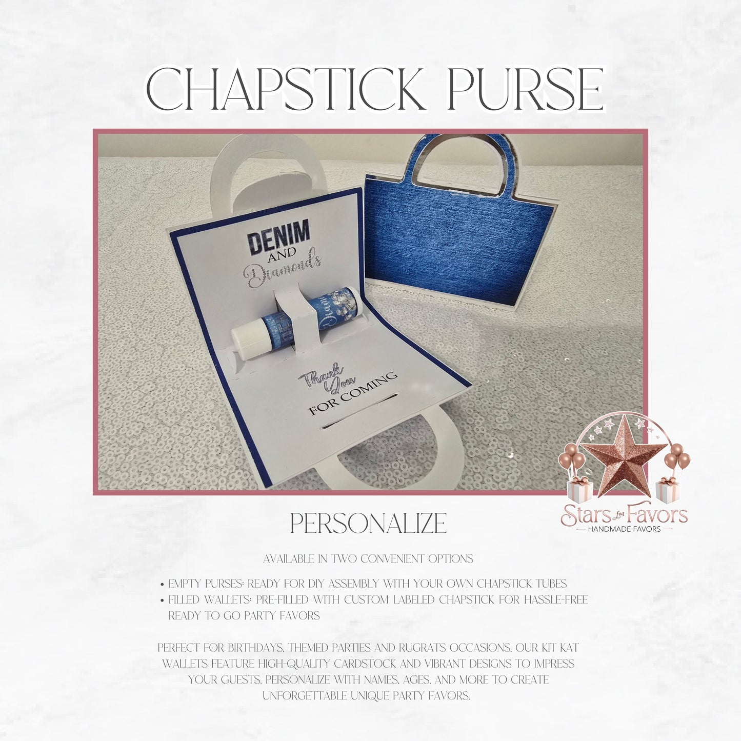Denim & Diamonds Chapstick Purse