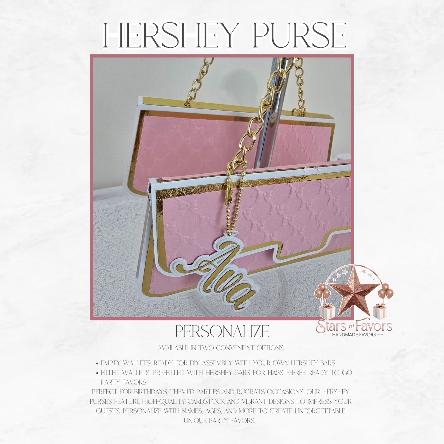 Pink Bows Hershey Purse