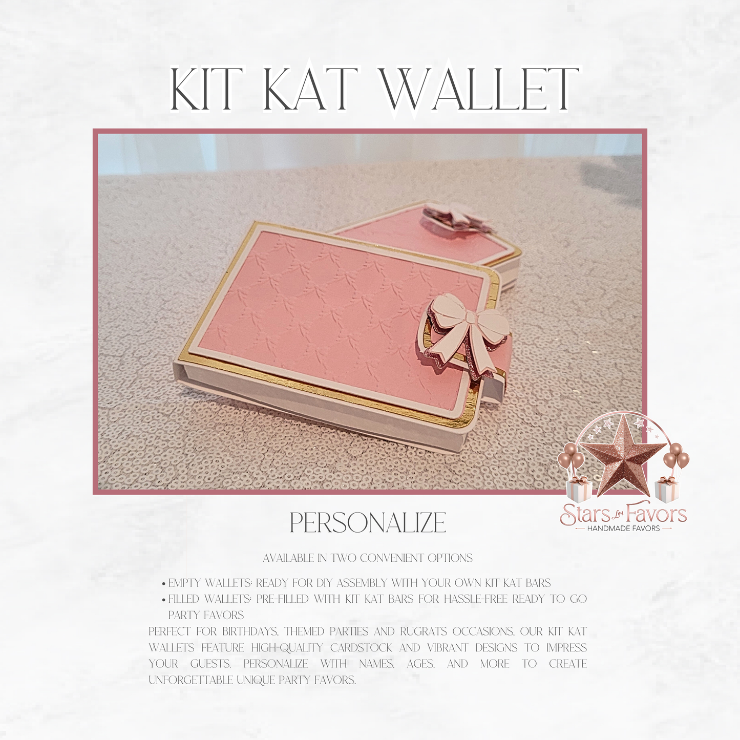 Pink Bows Kit Kat Wallet