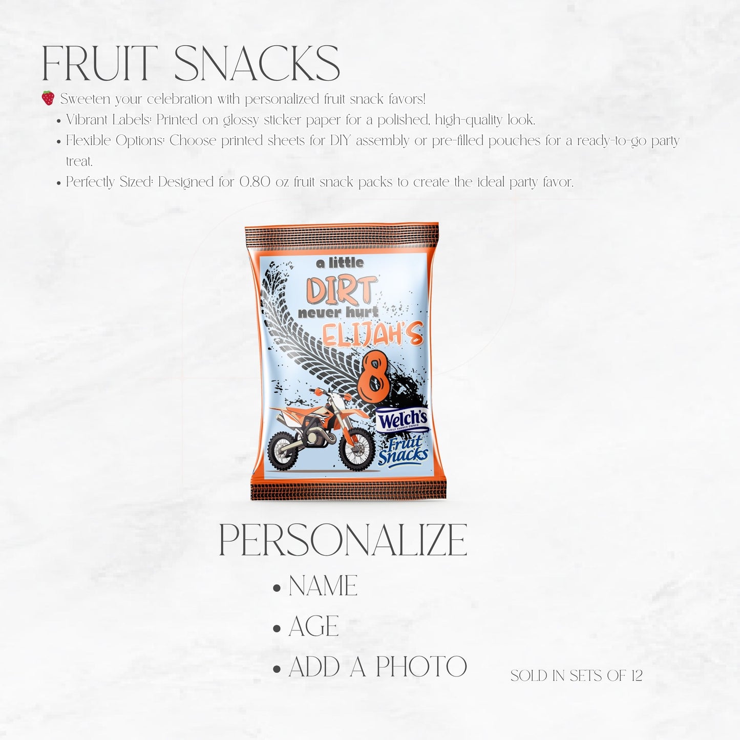 A Little Dirt Never Hurt Fruit Snacks Wrapper