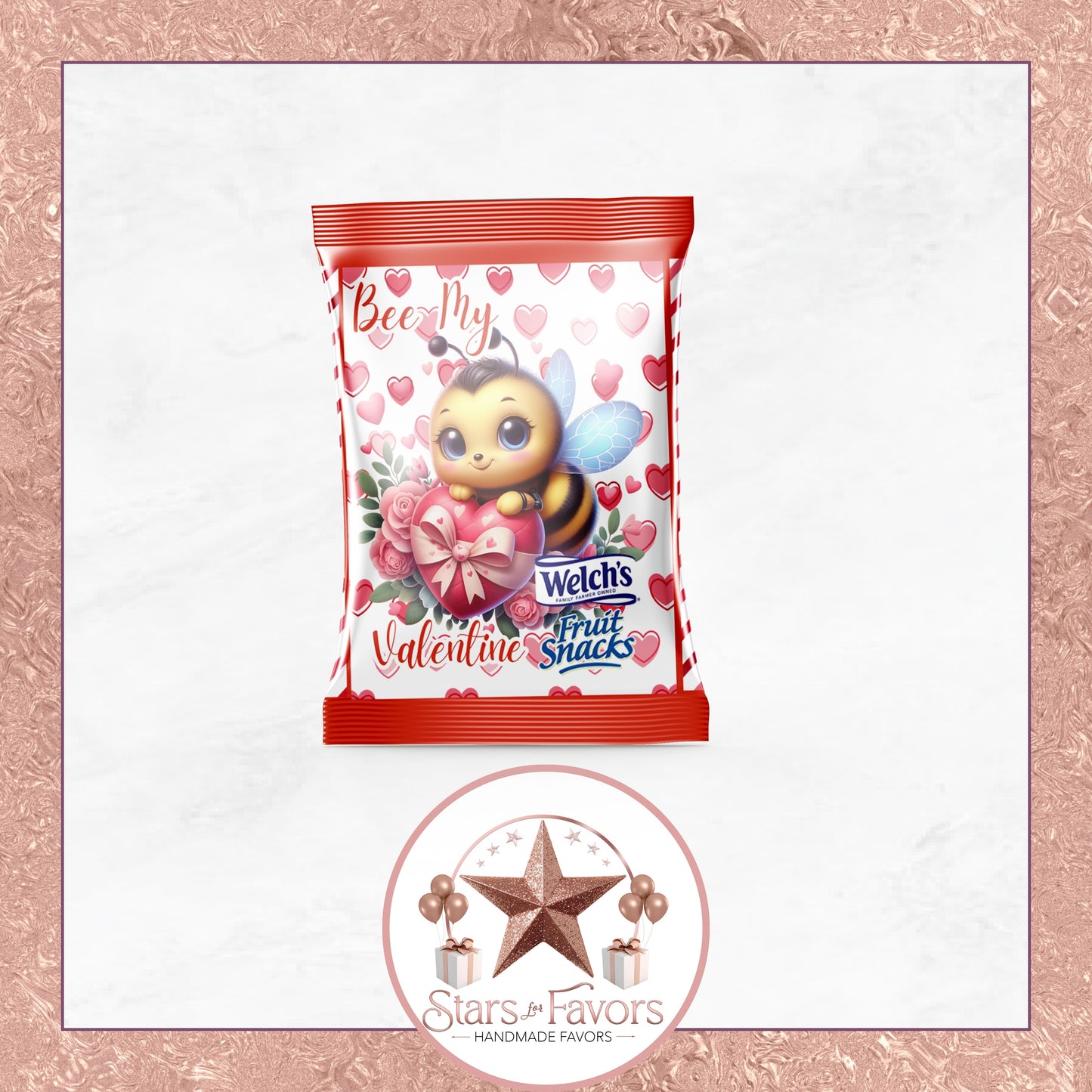 Bee My Valentine Party Favors