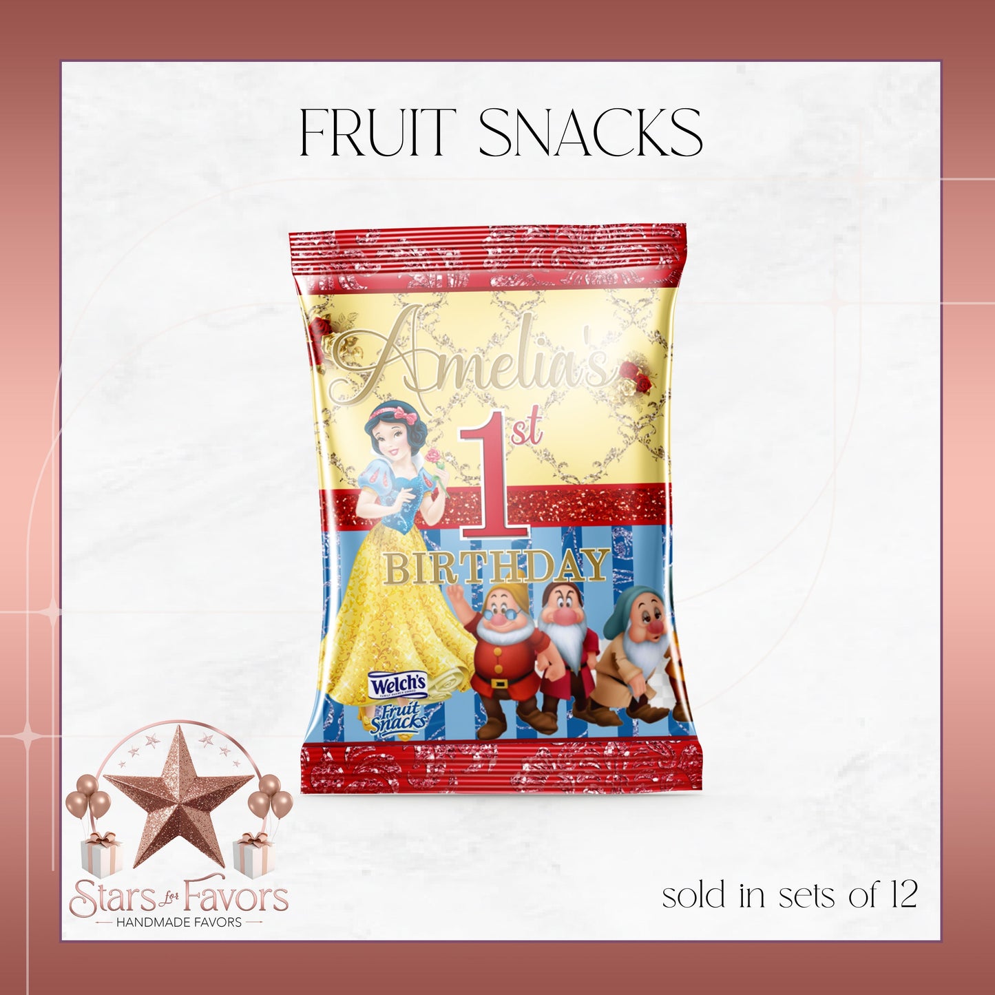 Snow White Custom Fruit Snacks