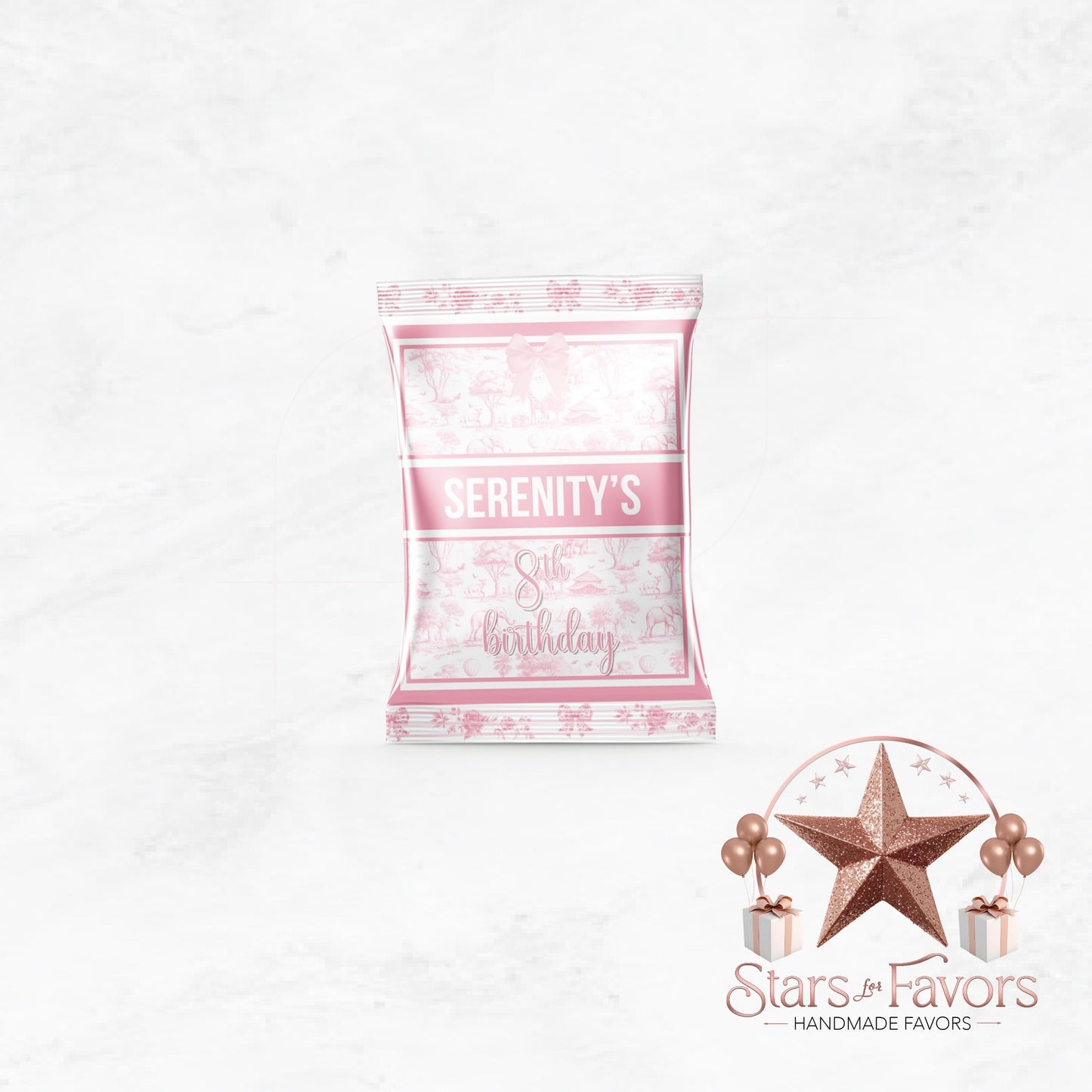 Toile Du Juoy Safari Pink Custom Fruit Snacks