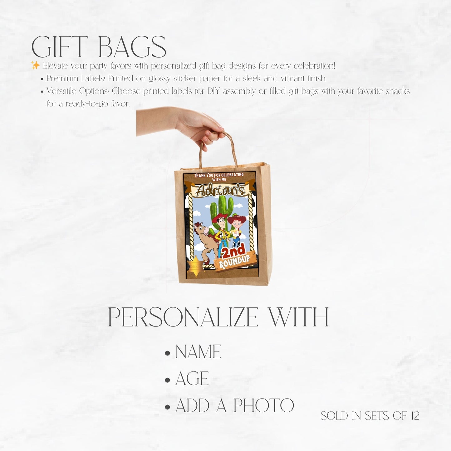 Toy Cowboy Roundup Gift Bags