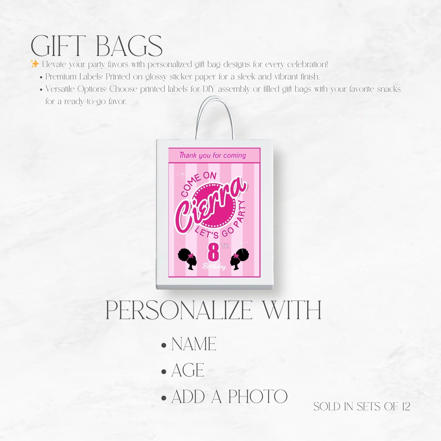Come On Afro Barbie Gift Bag