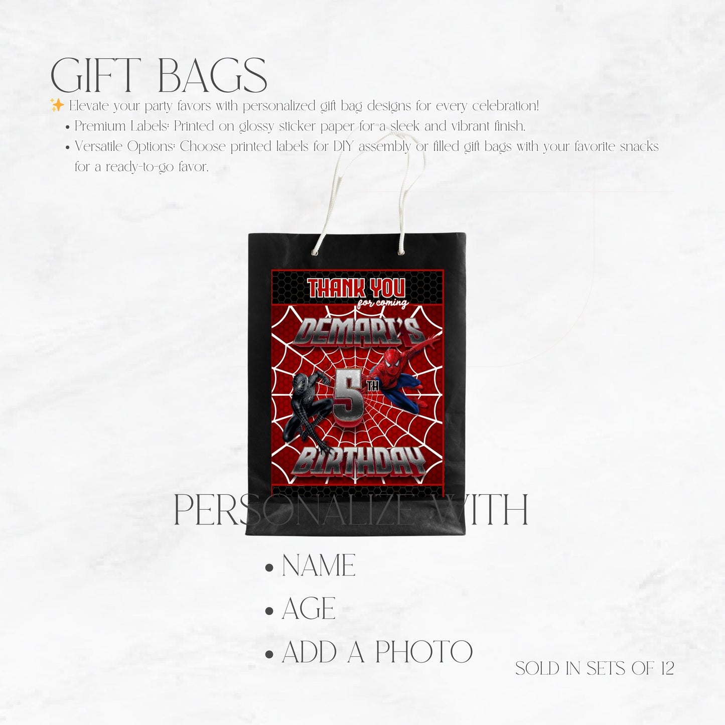 Superman Vs Venom Gift Bags