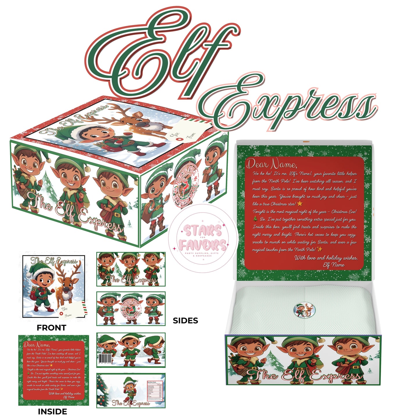 Elf Express Christmas Eve Gift Box Boy
