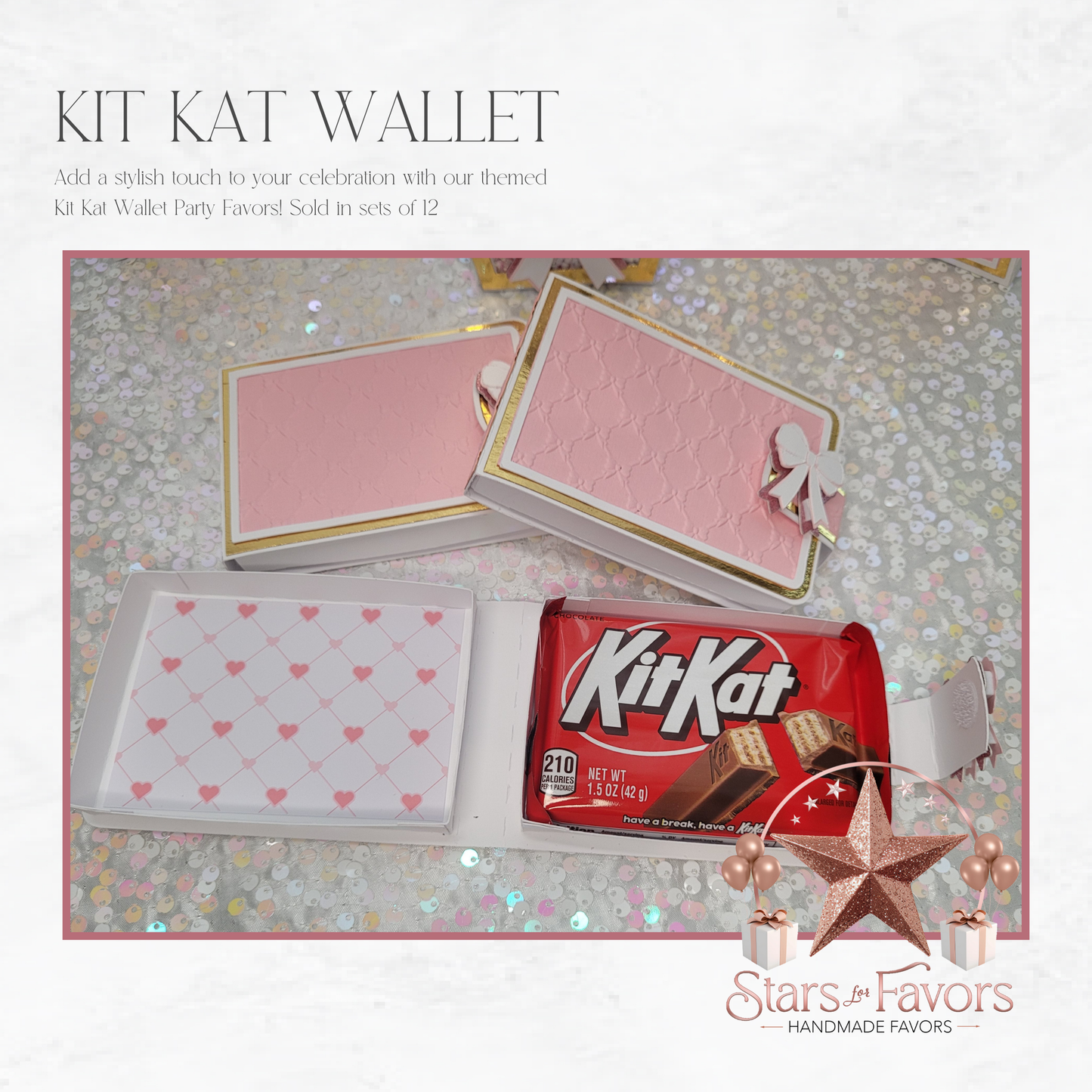 Pink Bows Kit Kat Wallet