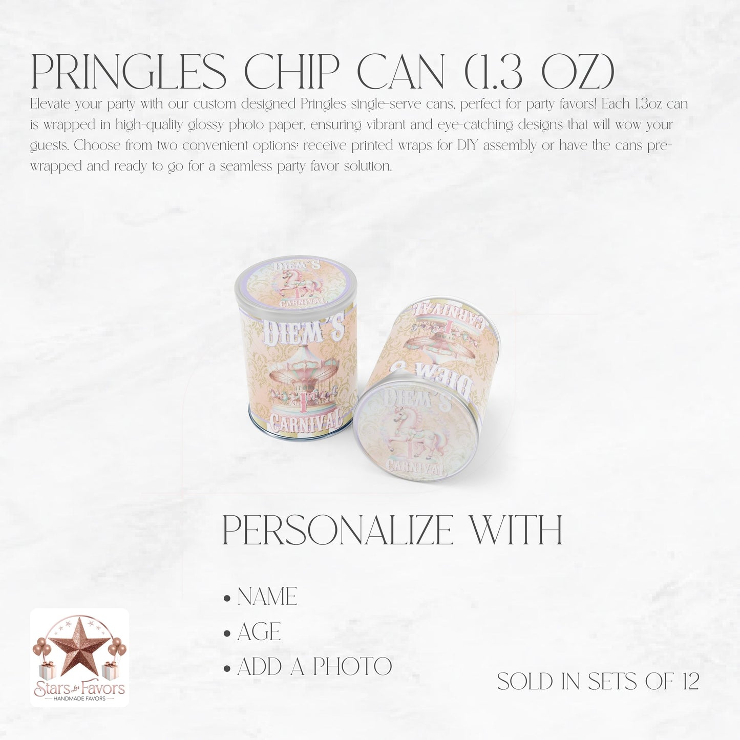Pastel Carnival Custom Pringles Chip Can