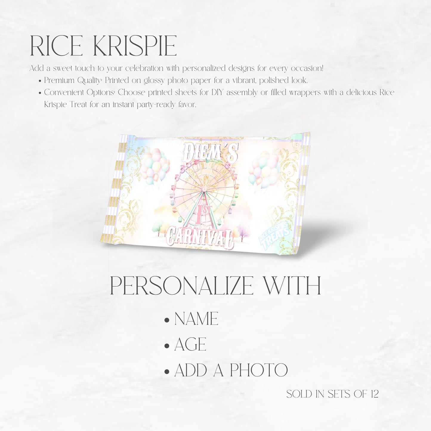 Pastel Carnival Rice Krispie Treat