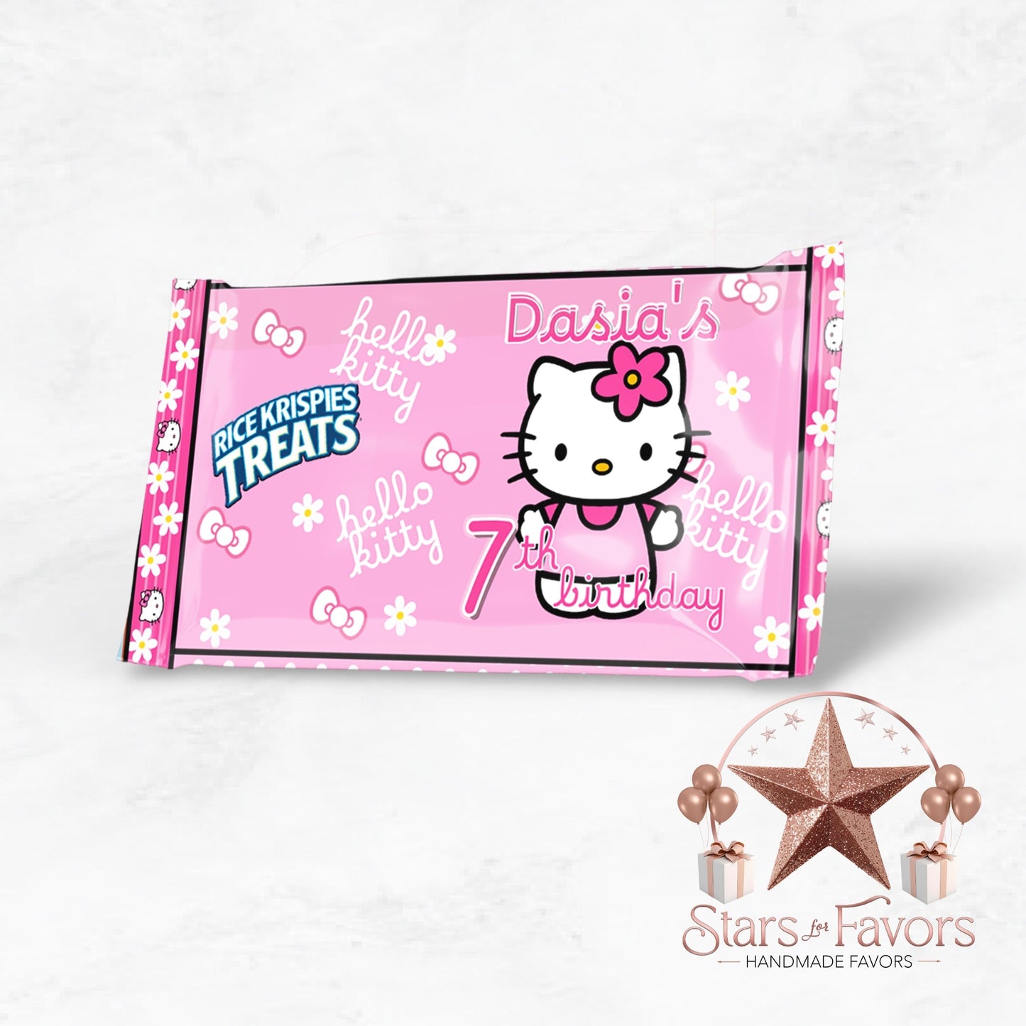 Kitty Personalized Rice Krispie Treats