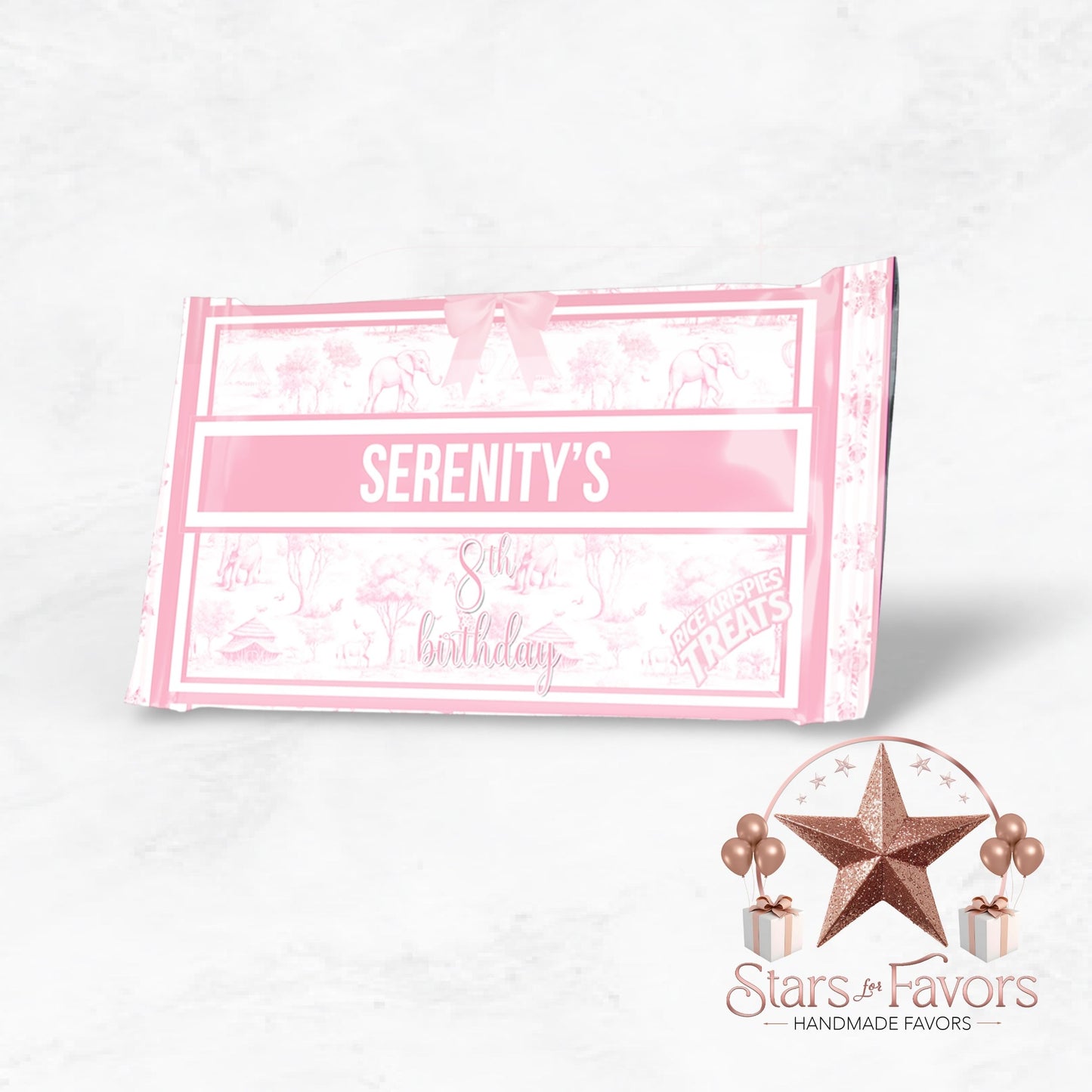 Toile Du Juoy Safari Pink Rice Krispie Treat